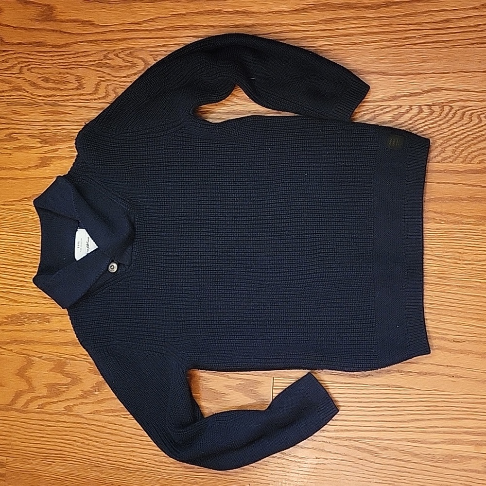 ZARA KIDS Navy Blue knit sweater sz 9